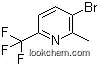 Molecular Structure of 1010422-53-3 (3-Bromo-2-methyl-6-(trifluoromethyl)pyridine)